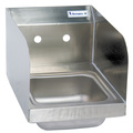 Bk Resources Space Saver Hand Sink Stainless Steel Side Splashes 2 Holes 9"x9"x5" BKHS-W-SS-SS